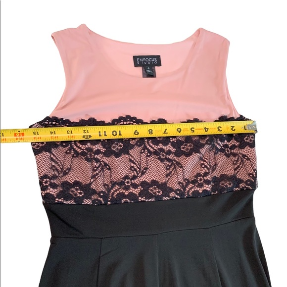 Enfocus Studio Sleeveless With Lace Trim Mini Dress Size 4 - Picture 6 of 16